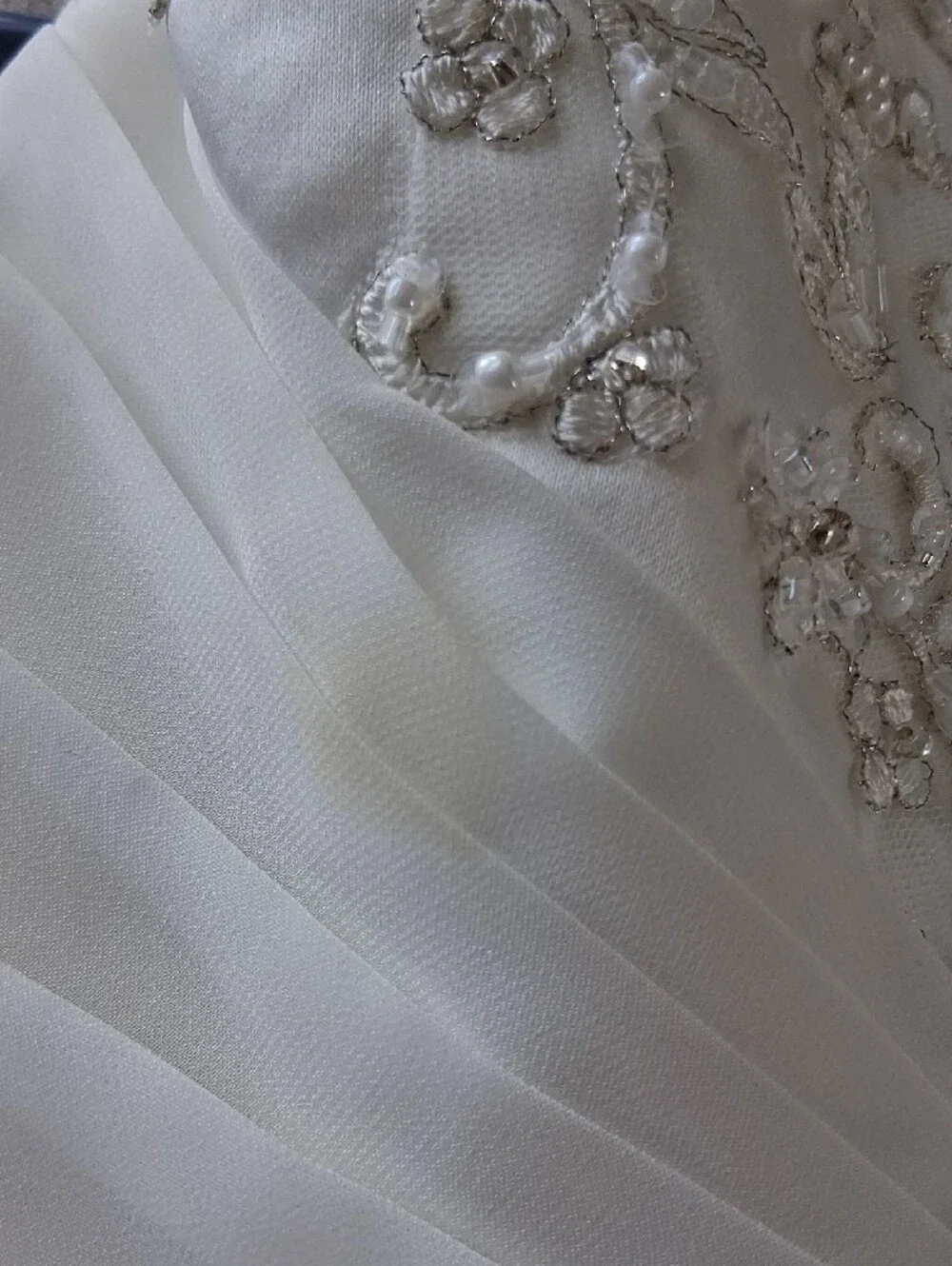 Ivory Flower Girl Dress with Beaded Detail Sz 8